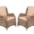 2er Set Polyrattan Sessel beige grau inkl Kissen Gartenstuhl Esszimmer hochwertig Polyrattansessel 2 Stück -