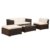 (6034) POLY RATTAN Lounge Braun Gartenset Sofa Garnitur Polyrattan Gartenmöbel - 