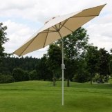 Alu Sonnenschirm Gartenschirm N18 270cm, neigbar, rostfrei ~ creme -