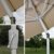 Alu Sonnenschirm Gartenschirm N18 270cm, neigbar, rostfrei ~ creme - 