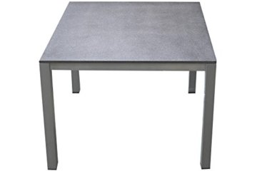 Aluminium Gartentisch 90x90 cm Spraystone silber / anthrazit - 