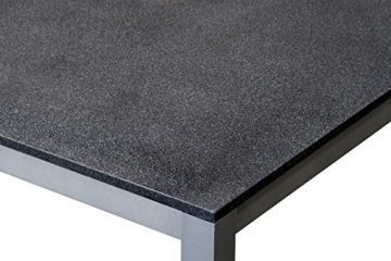 Aluminium Gartentisch 90x90 cm Spraystone silber / anthrazit - 