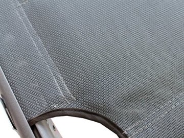 Ambientehome Luxus Aluliege Dreibeinliege mit Dach gepolstert mit Quick Dry Foam - 