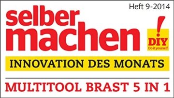 BRAST 3,0PS 5 in1 Benzin Multitool Motorsense Heckenschere Hochentaster Rasentrimmer Astsäge Freischneider - 