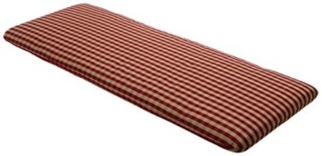 Dehner Bankauflage Ammersee 2-Sitzer, ca. 120 x 45 x 6 cm, Polyacryl, rot/weiß -