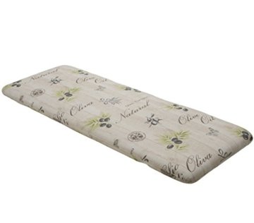 Dehner Bankauflage mit Rückenpolster, Olive 2-Sitzer, je ca. 120 x 45 x 6 cm, Baumwolle/Polyester, beige/braun - 