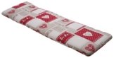 Dehner Bankauflage Tegernsee 3-Sitzer, ca. 150 x 45 x 6 cm, Baumwolle/Polyester, grau/rot -