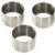 Dehner Dessertringe 3er Set, Ø 7.5 cm, Höhe 5 cm, Edelstahl, silber - 