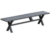 Dehner Gartenbank Gotland, ca. 200 x 45 x 35 cm, FSC Akazienholz, grau -