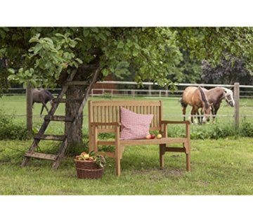 Dehner Gartenbank Lucy, 2-Sitzer, klappbar, ca. 120 x 91 x 54 cm, FSC Akazienholz, geölt, natur - 