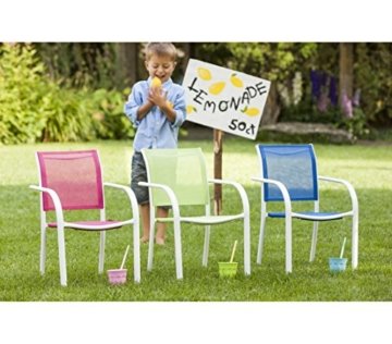 Dehner Kindersessel Flip, ca. 58 x 42 x 37 cm, Stahlrohr-Gestell, Kunststoffgewebe, pink - 