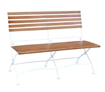 Dehner Klappbank Rügen, 2-Sitzer, ca. 109 x 58 x 88 cm, FSC Akazienholz, geölt, natur -