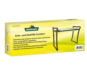 Dehner Knie- und Sitzhilfe, für Arbeiten rund um Haus und Garten, ca. 62.5 x 13 x 27 cm, grün - 
