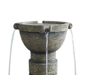 Dehner Polyresin Brunnen Verona mit LED Beleuchtung, ca. 75 x 77 x 77 cm, 16 kg - 