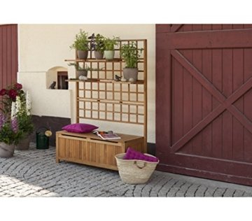 Dehner Regal mit Aufbewahrungsbox, ca. 180 x 124 x 53 cm, FSC Akazienholz, natur - 