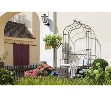 Dehner Rosenbank Sonja, ca. 223 x 115.5 x 45.5 cm, braun, Metall - 