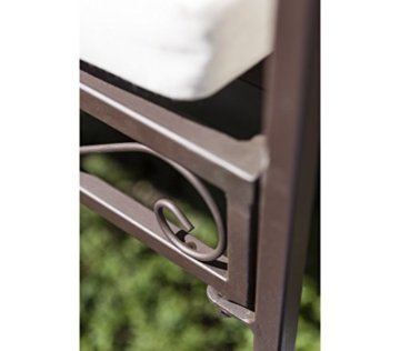 Dehner Rosenbank Sonja, ca. 223 x 115.5 x 45.5 cm, braun, Metall - 