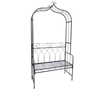 Dehner Rosenbank Sonja, ca. 223 x 115.5 x 45.5 cm, braun, Metall -