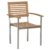Dehner Stapelstuhl Marseilles, ca. 92 x 60 x 63 cm, FSC Teakholz/Edelstahl, natur -