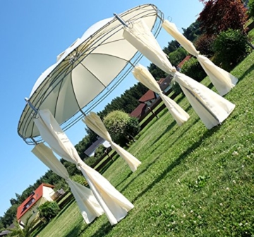Eleganter Gartenpavillon 3,5 Meter Durchmesser mit 6 Vorhängen Modell: 7073-A von AS-S - 