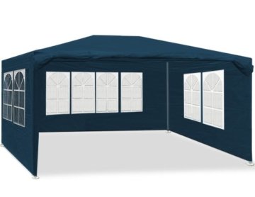 Festzelt blau Maui 3x4m Farbauswahl Seitenwände Rundbogenfenster Verankerbar Partyzelt Pavillon 12qm - 