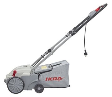 IKRA Elektro Vertikutierer Lüfter IEVL 1532 2-in-1 Gerät inklusive Vertikutierwalze, Lüfterwalze und Fangkorb 30 L, Arbeitsbreite 32 cm, Arbeitstiefe einstellbar, 1.500 W - 