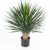 Künstliche Yucca Rostrata mit 176 Blättern, DELUXE, 80 cm - Kunstbusch / Yucca Kunstpflanze - artplants -