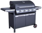 Landmann 12754 Deko-4-Brenner Gasgrill mit Seitenbrenner -