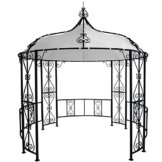 Miganeo® Premium-Gartenpavillion Gazebo Savona 3x3x2,9 m, für Garten aus Metall -