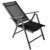 Nexos 2-er Set Stuhl, Klappstuhl, Gartenstuhl, Hochlehner für Terrasse, Balkon Camping Festival, aus Aluminium verstellbar, leicht, stabil, schwarz - 