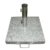 Nexos Schirmständer Sonnenschirmständer Granit eckig 45x45cm Steindicke 5cm ca. 25kg Edelstahlrohr Griff Rollen grau -