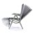 Nexos ZGC34464 Stuhl Liegestuhl Klappstuhl mit Fußstütze für Garten Terrasse, aus Aluminium Textilene, schwarz silber - 