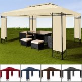 Pavillon 3x4m Gartenpavillon Festzelt Paryzelt Gartenzelt Eventpavillon Creme -