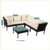 Polyrattan Gartenmöbel Lounge Sitzgruppe Santorin - schwarz - 