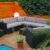 PolyRattan Lounge DEUTSCHE MARKE -- EIGNENE PRODUKTION -- 7 Jahre GARANTIE Garten Möbel incl. Glas und Polster Ragnarök-Möbeldesign (schwarz) Gartenmöbel - 