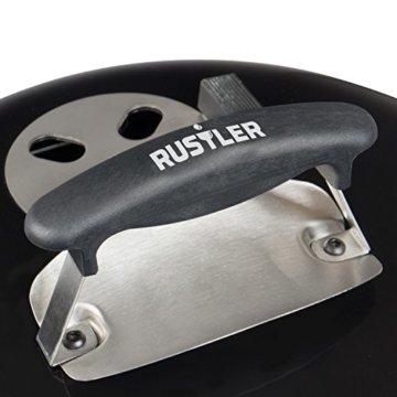 Rustler RS-0876 Holzkohle Kugelgrill, 58 cm, schwarz, 57 x 57 x 106 cm - 