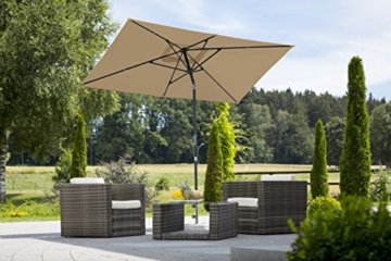 Schneider Schirm Tunis sand, circa 270 x 150 cm, 6-teilig, rechteckig beige - 
