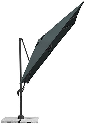 Schneider Sonnenschirm Rhodos Junior, anthrazit, ca. 270 x 270 cm, 8-teilig, quadratisch - 