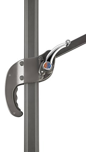 Schneider Sonnenschirm Rhodos Junior, anthrazit, ca. 270 x 270 cm, 8-teilig, quadratisch - 
