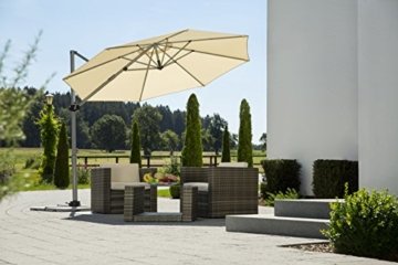 Schneider Sonnenschirm Samos, natur, ca. 300 cm Ø, 8-teilig, rund - 