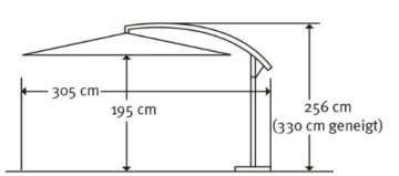 Schneider Sonnenschirm Venus, natur, ca. 300 cm Ø, 6-teilig, rund - 