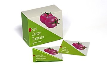 Set Crazy Tomato - die verrückt ausgefallene Geschenkidee: Selbst säen, züchten und ernten - bringt Farbe in die Küche! - 