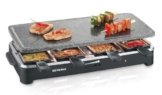 Severin RG 2343 Raclette - Partygrill mit Naturgrillstein, schwarz -