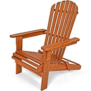Sonnenstuhl Adirondack aus Akazienholz Liegestuhl Holzstuhl Deckchair klappbar -
