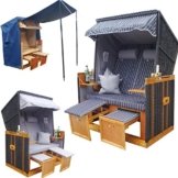 Strandkorb Ostsee - Der Klassiker unter den Strandkörben - Exklusiv für amazon: Inkl. Abdeckhaube und Kissenset . Special: Inklusive Versandkosten!! -