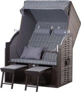 Strandkorb Sylt PE onyx Dessin 357 -
