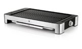 WMF LONO Tischgrill gerippt, 2000 W, 27 x 41 cm, variable Temperatureinstellung, cromargan matt/silber -