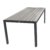 XXL Gartentisch Aluminium Esszimmertisch Polywood / Non Wood - Tisch Tischplatte 205x90cm Grau / Grau -