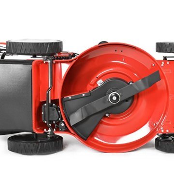 HECHT Benzin-Rasenmäher 5534 SX Benzin-Mäher (4,4 kW (6,0 PS), Schnittbreite 51 cm, 60 Liter Fangkorbvolumen, 7-fache Schnitthöhenverstellung 25-75 mm, Radantrieb) - 