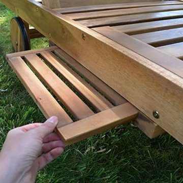 Hecht Sonnen-Liege Resort A Lounger Gartenliege aus Akazienholz - 5